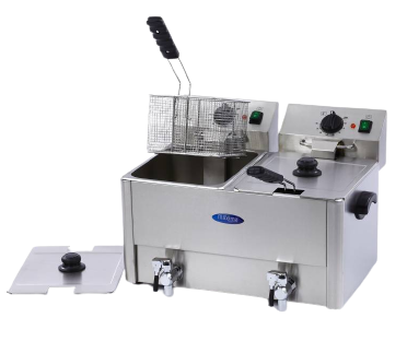 Maxima Deep Fryer 2 x 8L with Drain Tap